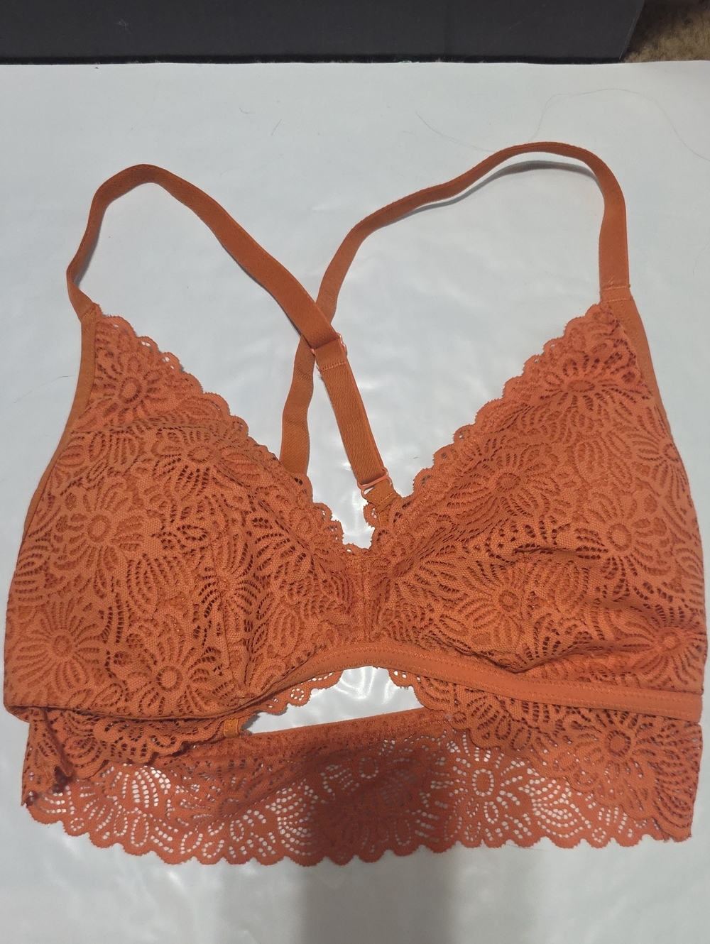Victoria's Secret Lace Bralette in Burnt Orange